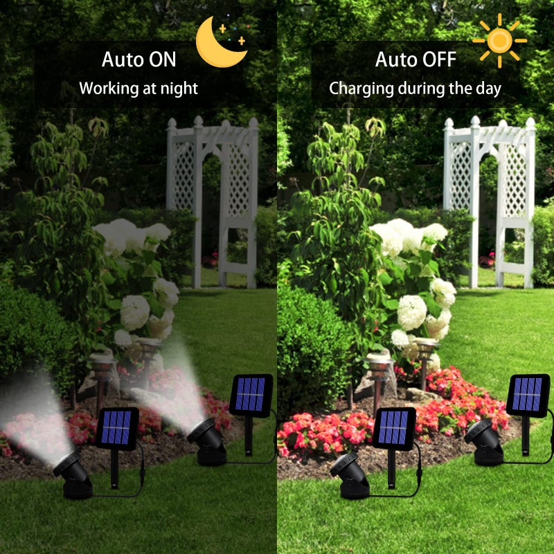 VEEKI Solar Spot Lights Outdoor, LED Waterproof Pond Light Solar Spotlight Underwater Light Security Lighting Dark Sensing Auto On/Off Adjustable Lighting Angle, for Outdoor Lawn Fish Tank Pool (1 Pack) - Image 3